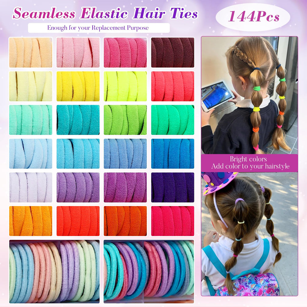 Bessrung thick hair ties in 24 colors offering durable, gentle hold.