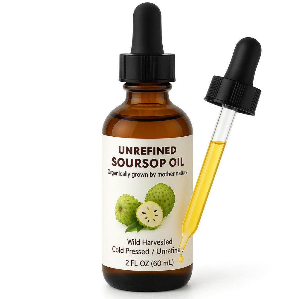 Best Nature's Cosmetics Virgin Soursop Oil bottle with dropper for precise application