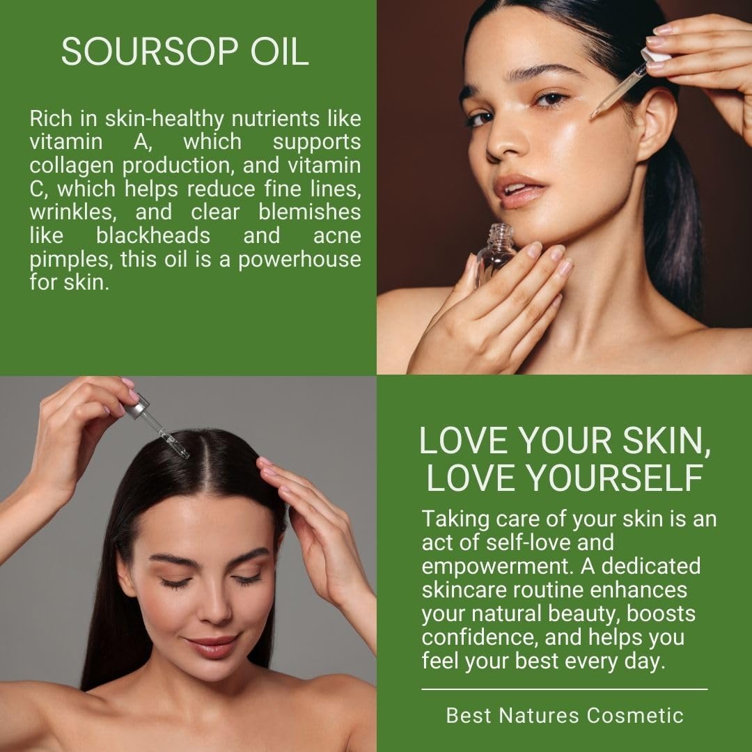 Best Nature's Cosmetics Virgin Soursop Oil unrefined oil texture and color