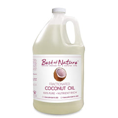 Best of Nature fractionated coconut oil bottle shows lightweight hydration for skin