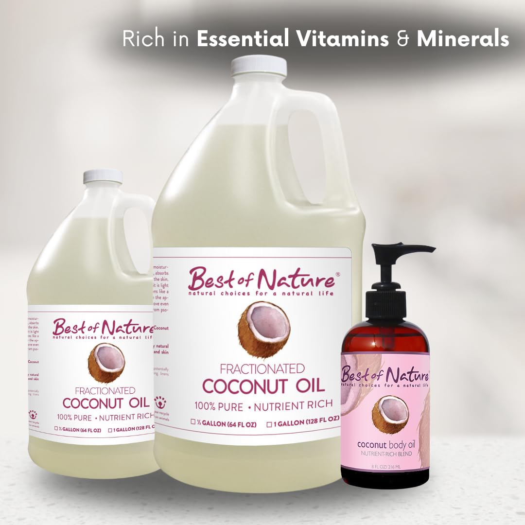 Best of Nature fractionated coconut oil for hair care provides conditioning without weighing hair down