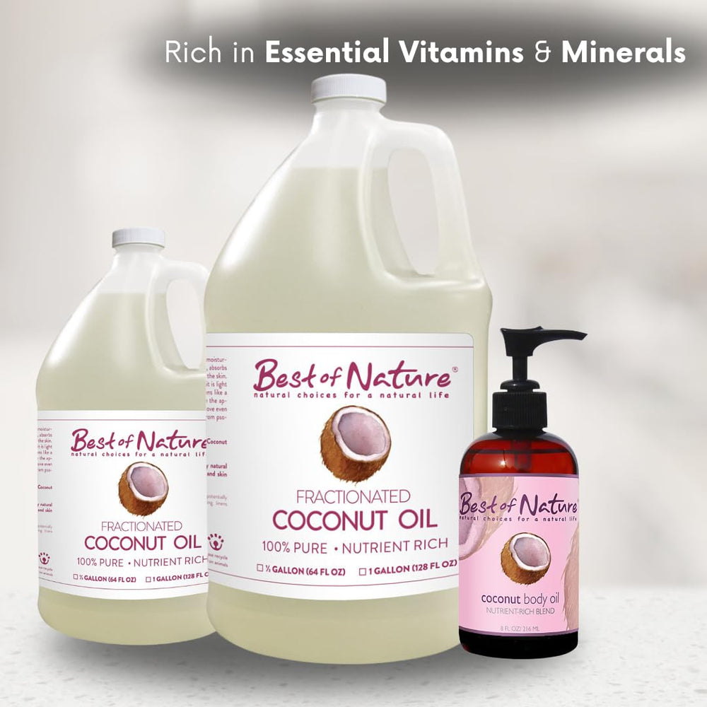 Best of Nature fractionated coconut oil for hair care provides conditioning without weighing hair down