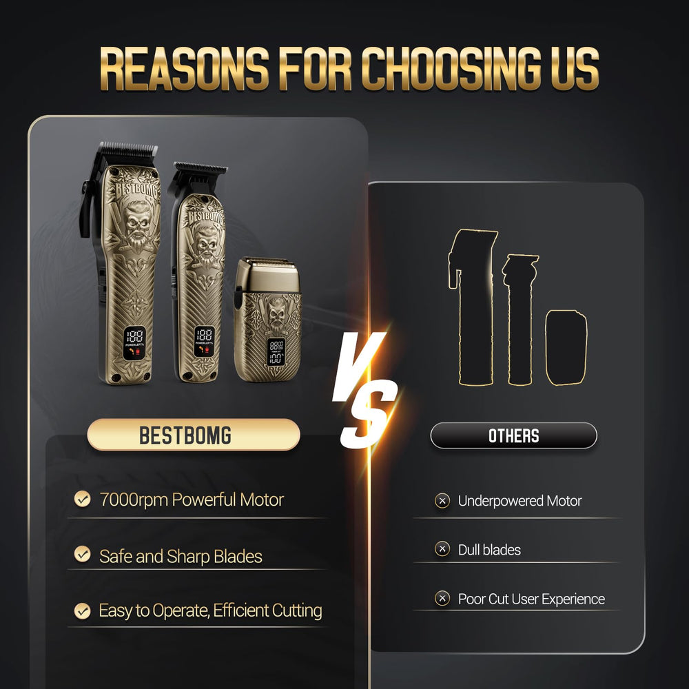 BESTBOMG BS-807E 11 guide combs for versatile fade and taper styles