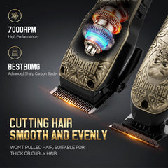 BESTBOMG BS-807E beard trimmer with precision blades for clean detailing