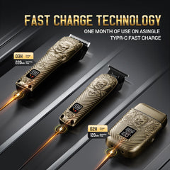 BESTBOMG BS-807E LED display highlights battery status during grooming