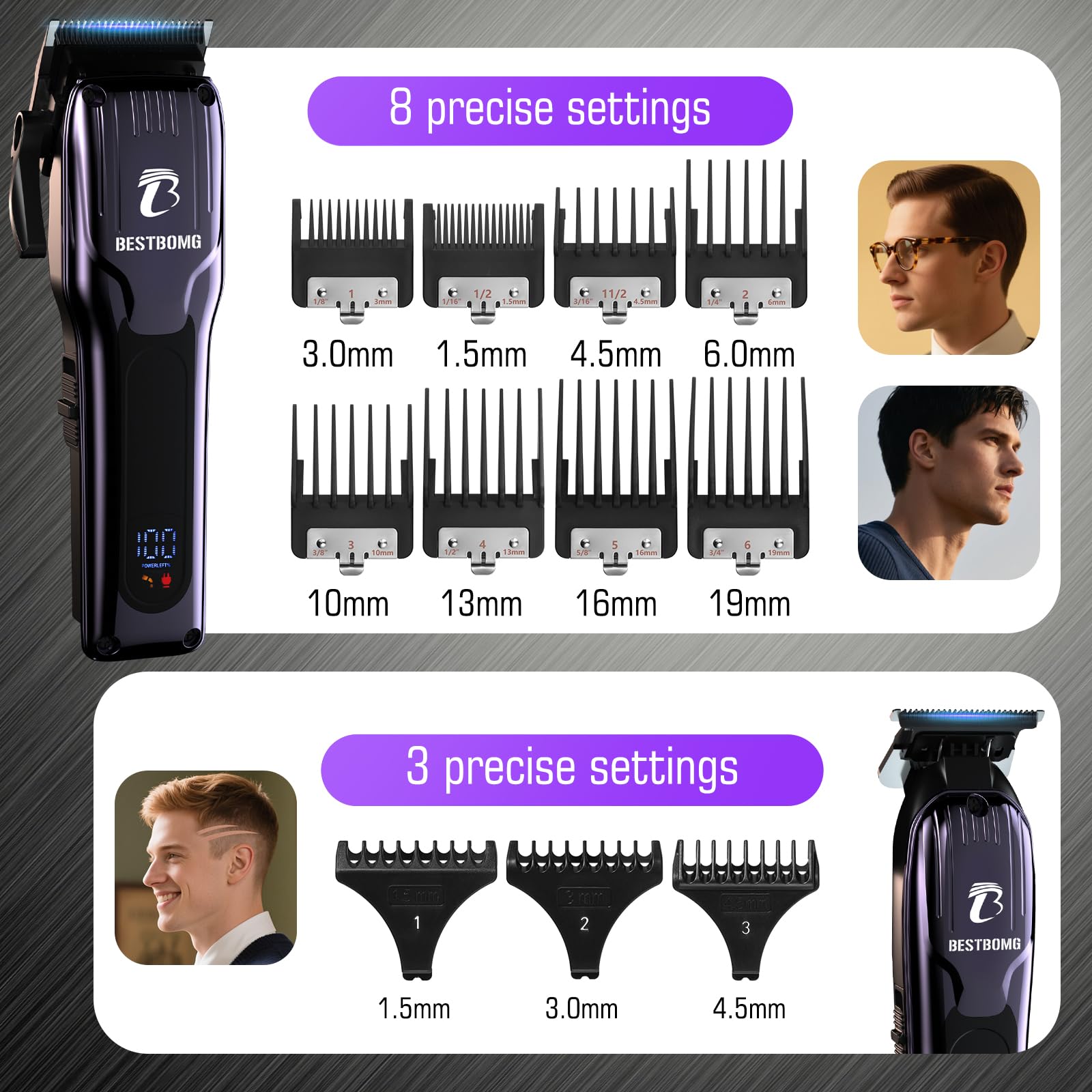 BESTBOMG BS-808C cordless shaver used for clean edge precision