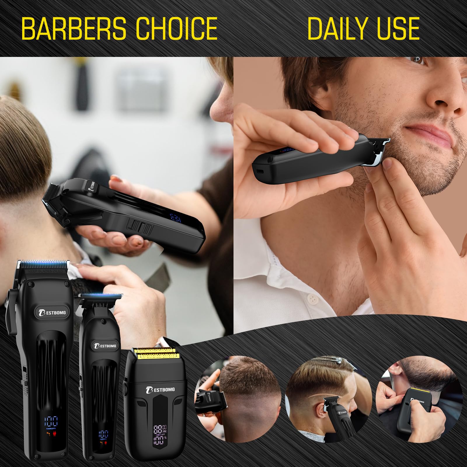 BESTBOMG BS-808A storage case with accessories for portable grooming
