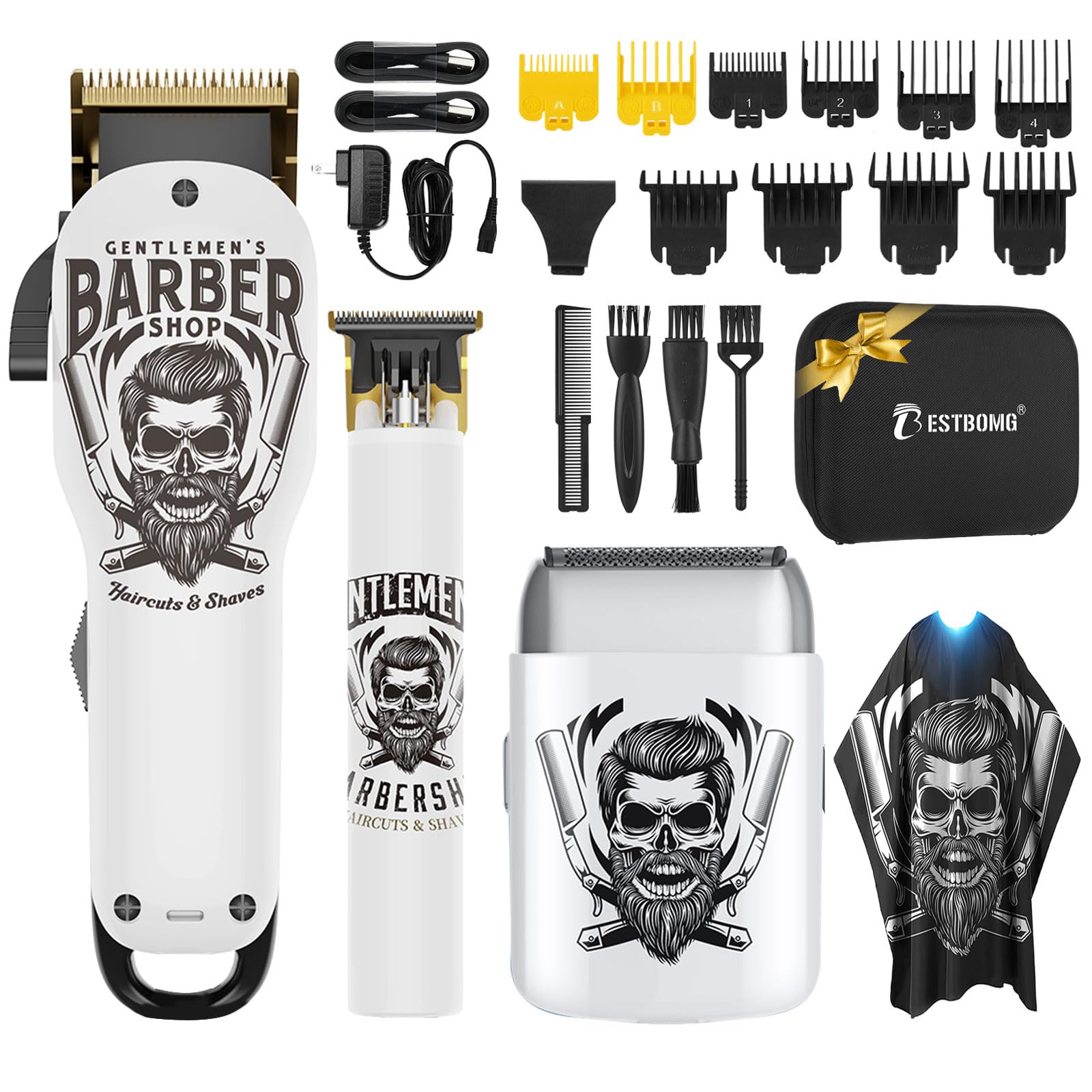 BESTBOMG hair clippers professional design enables precise fades for barber-grade results