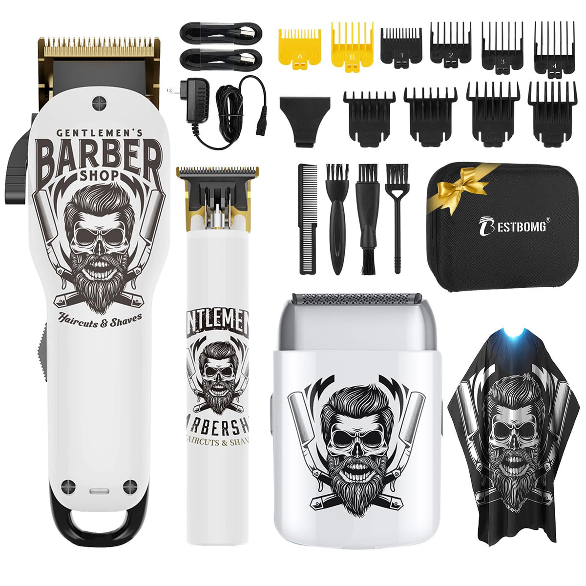 BESTBOMG hair clippers professional design enables precise fades for barber-grade results