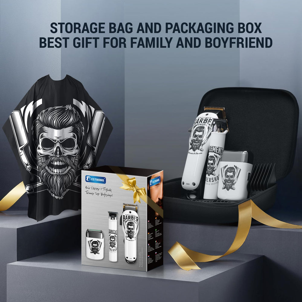 BESTBOMG USB charging with LED indicators shows battery status for cordless grooming