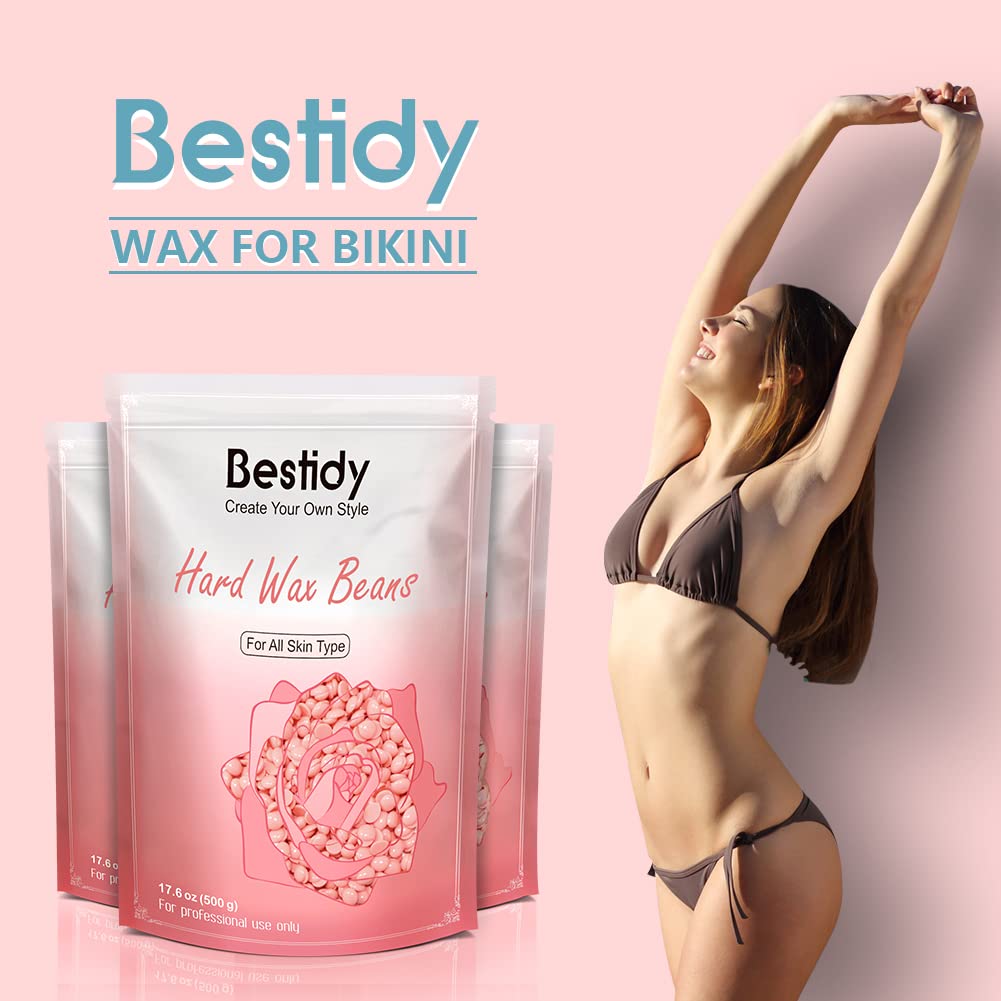 Bestidy wax beads tear-off removal delivers clean, hair-free results.