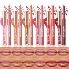 BestLand lip liner six-shades swatch showing rich pigment and precise definition