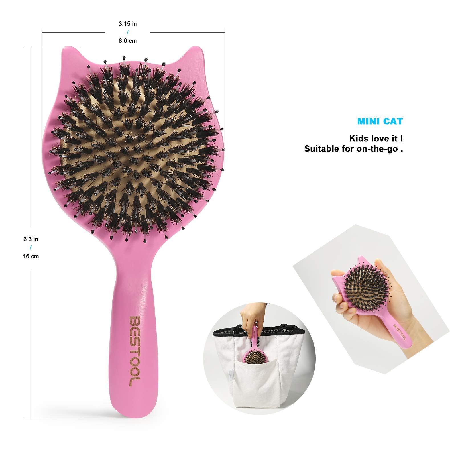 BESTOOL compact palm-friendly design supports travel-ready routine and on-the-go hairstyling.