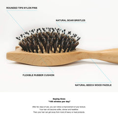 BESTOOL detangling action brush enables easy detangling for various hair textures.