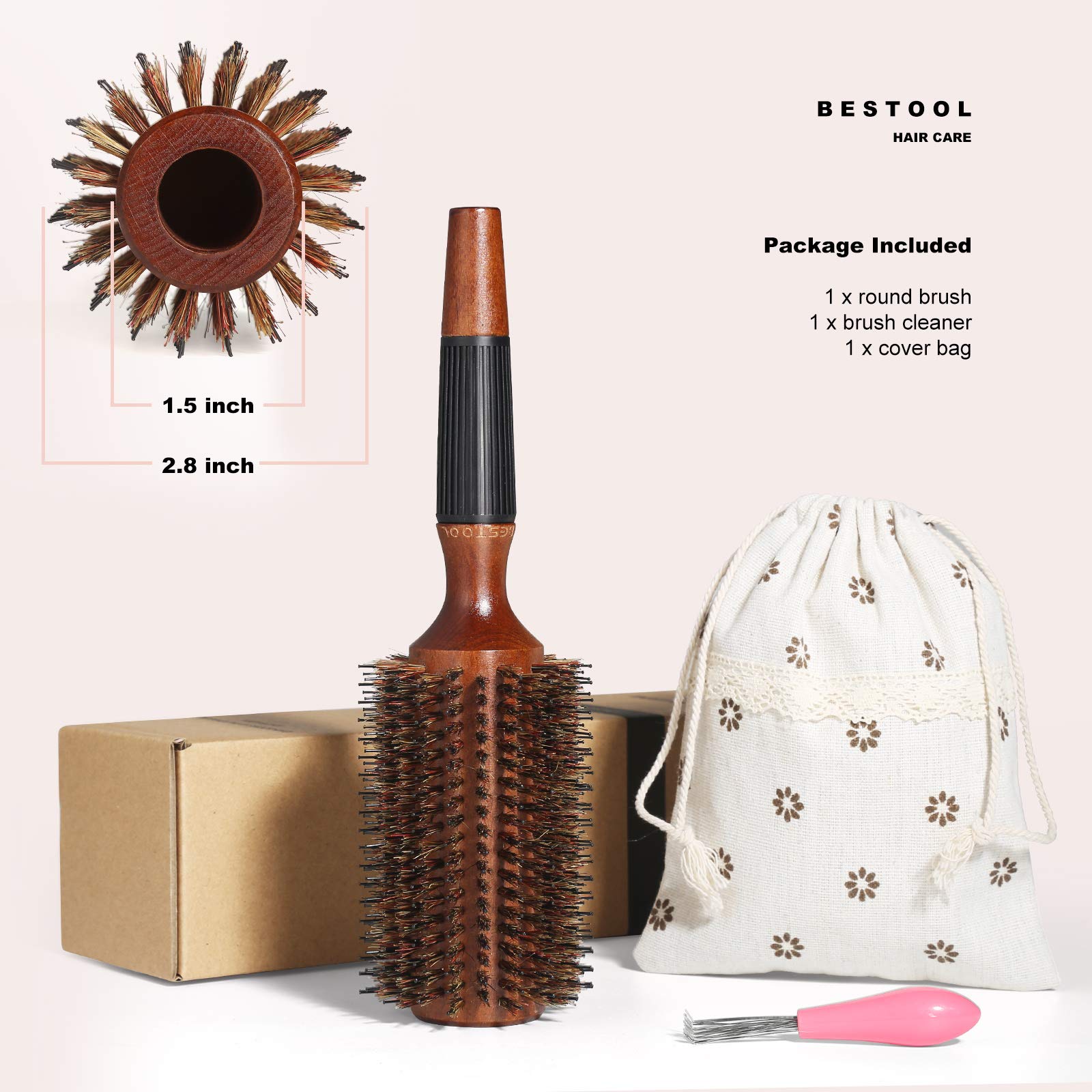 BESTOOL Round Hair Brush cleaner set for easy maintenance.