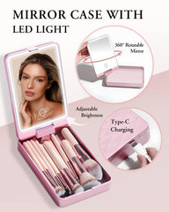 BESTOPE PRO alloy-wood handles offer durable, ergonomic grip during makeup routines.