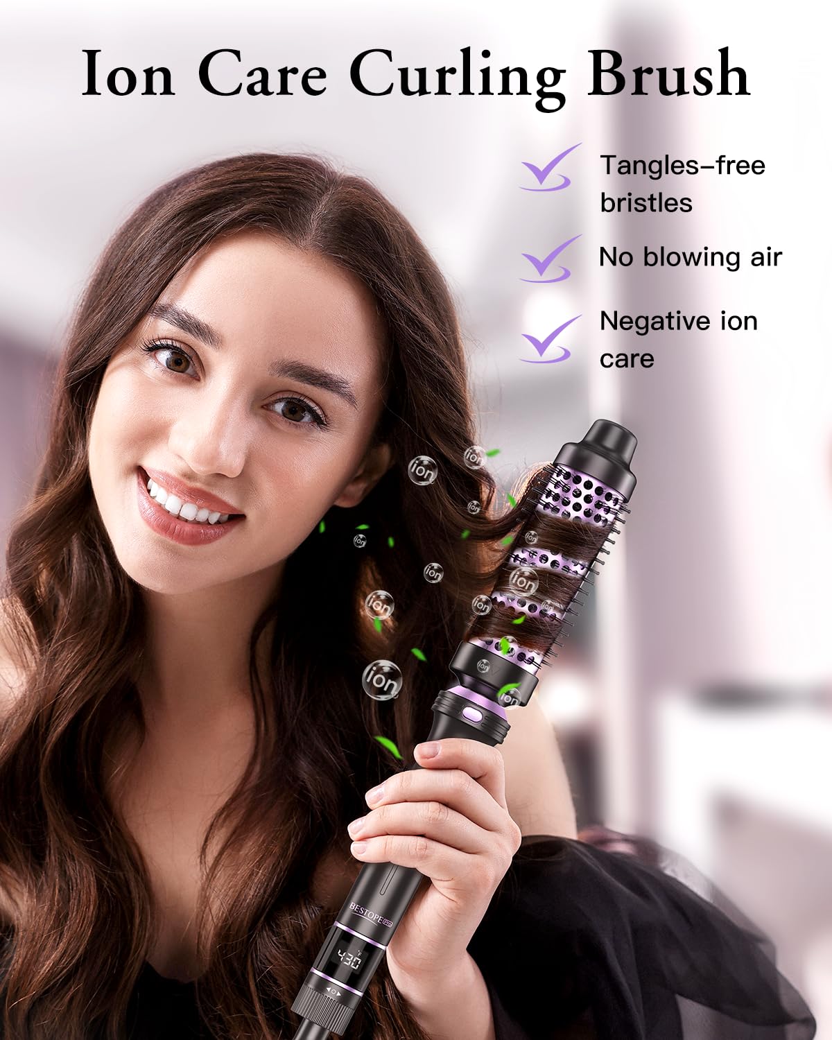 BESTOPE PRO curling irons with 0.5-inch and 1-inch barrels for varied textures.