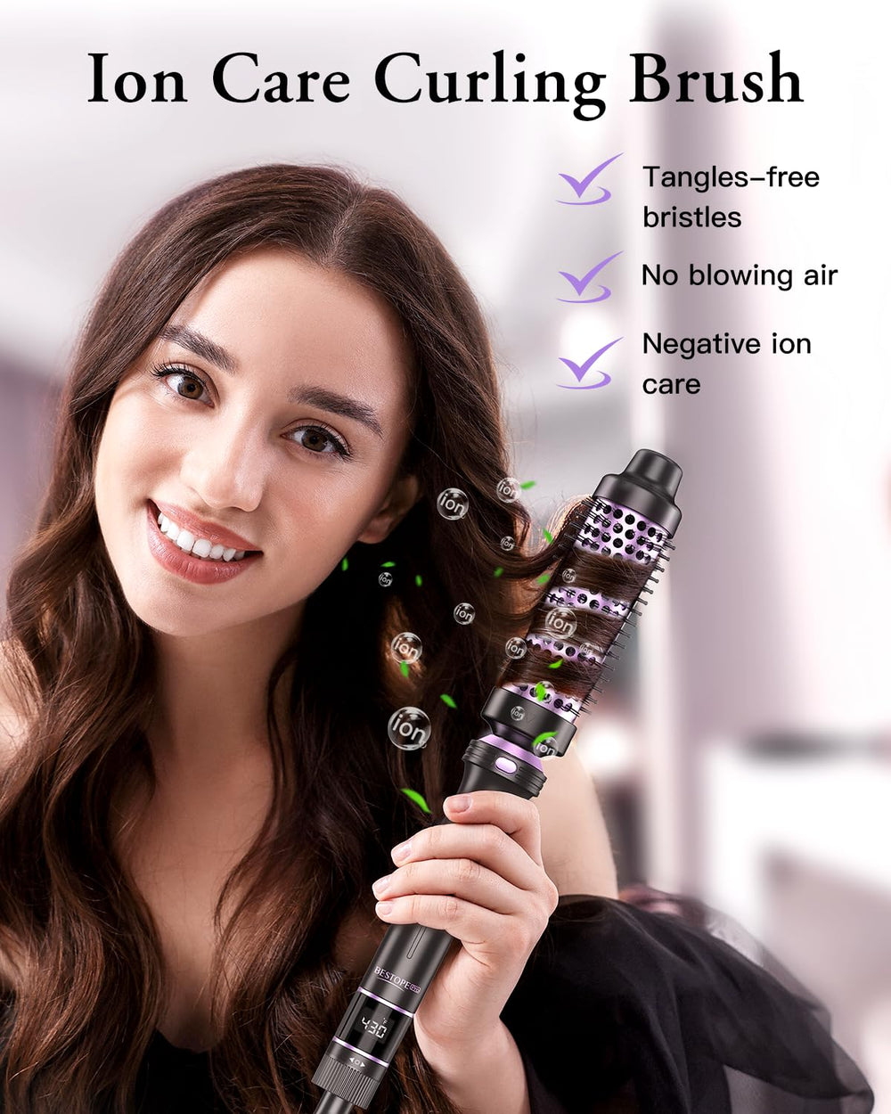 BESTOPE PRO curling irons with 0.5-inch and 1-inch barrels for varied textures.