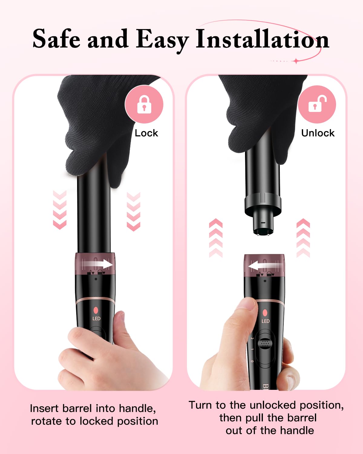 BESTOPE PRO 6-in-1 wand kit for at-home salon-quality styling