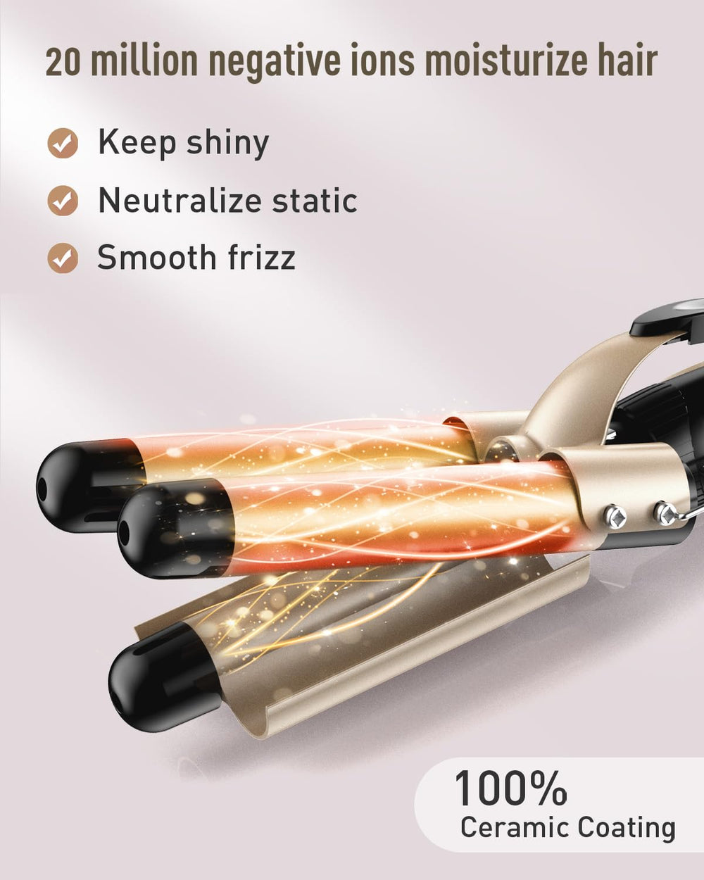 BESTOPE PRO Waver curling iron heat-up in 30 seconds for quick mornings