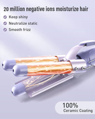 BESTOPE PRO ceramic barrel close-up highlights frizz control and shine.