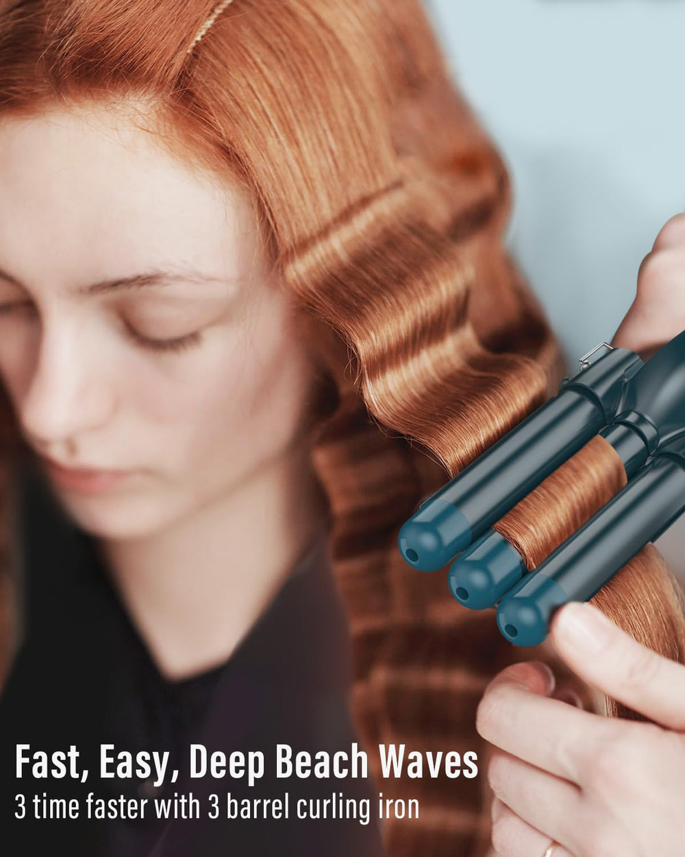 BESTOPE PRO Waver ceramic-coated barrels for smoother curls and less frizz.