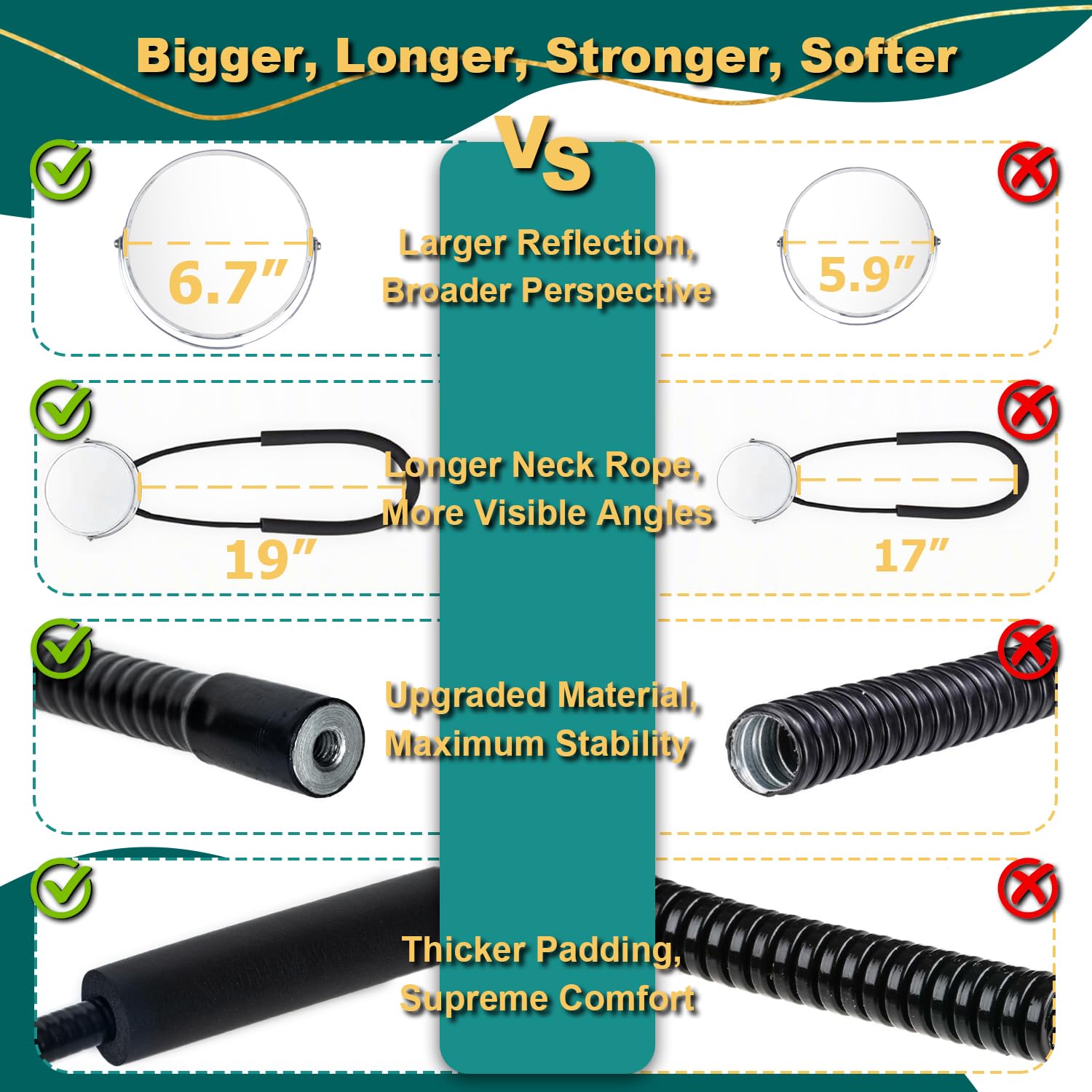 BESZONE portable travel design folds for on-the-go touch-ups.