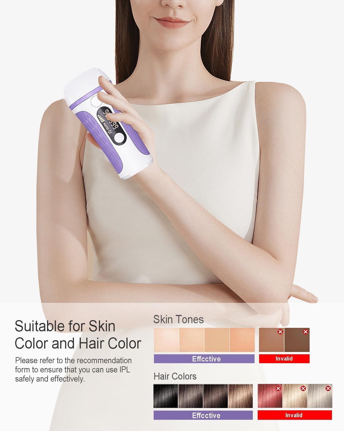 BETNEP IPL at-home use leads to smooth skin and long-term hair reduction possibilities.