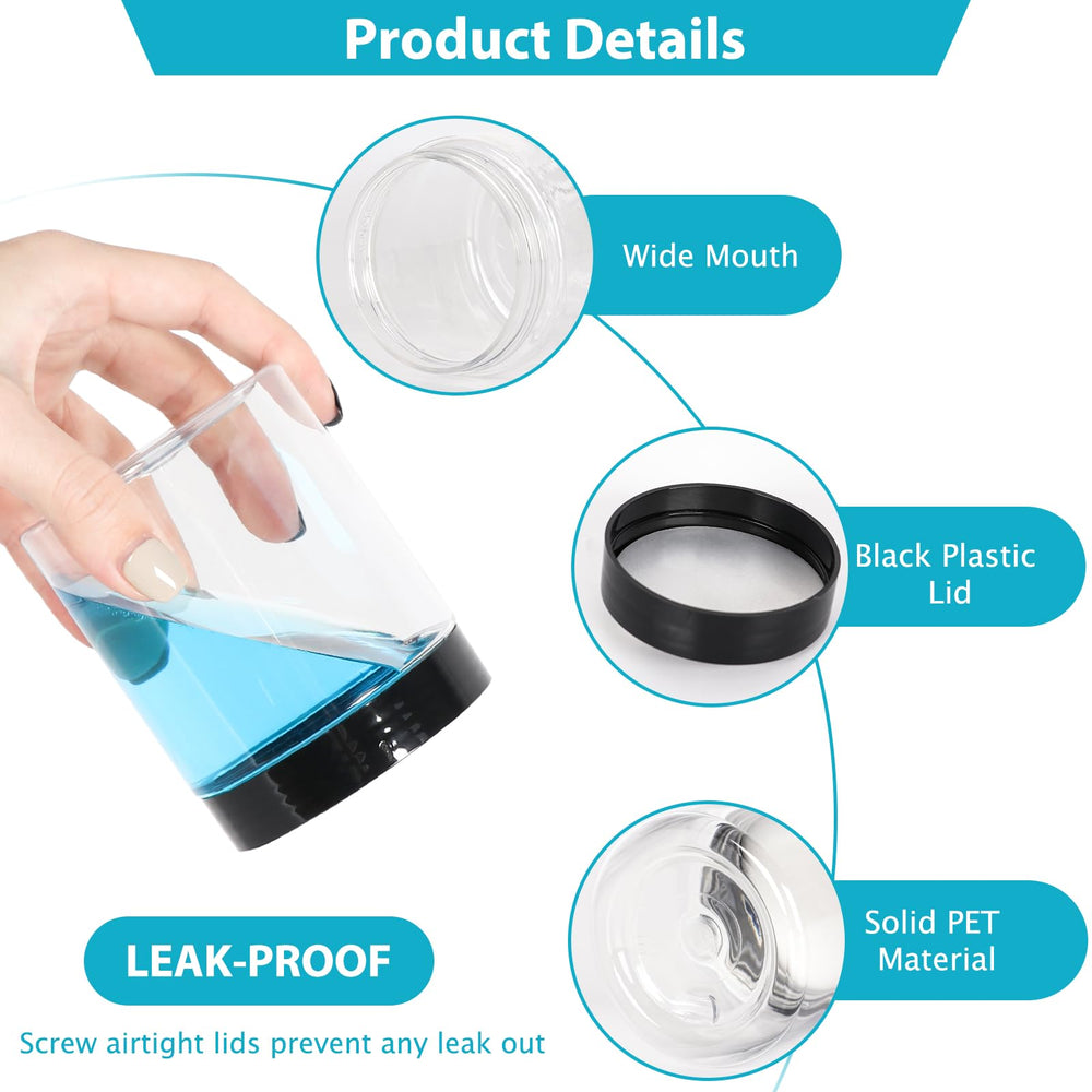 Betrome 8oz clear jar transparent body lets you identify ingredients at a glance.