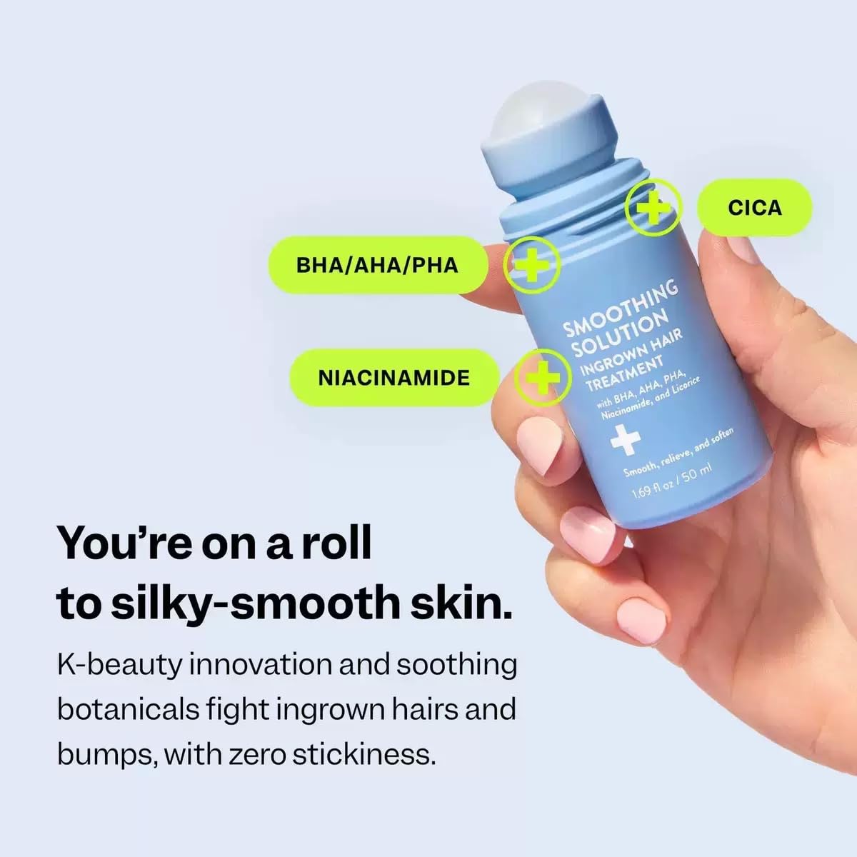 Bettenko Smoothing Solution is applied to dry skin during a post-shave ritual.