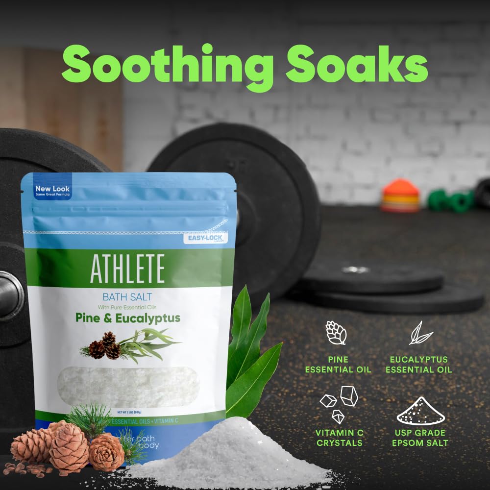 Better Bath Better Body athlete bath salt BPA-free pouch packaging is leak-free and convenient
