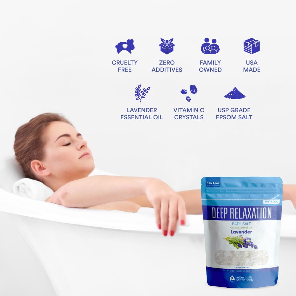 Better Bath Better Body BPA-free pouch keeps powder fresh.