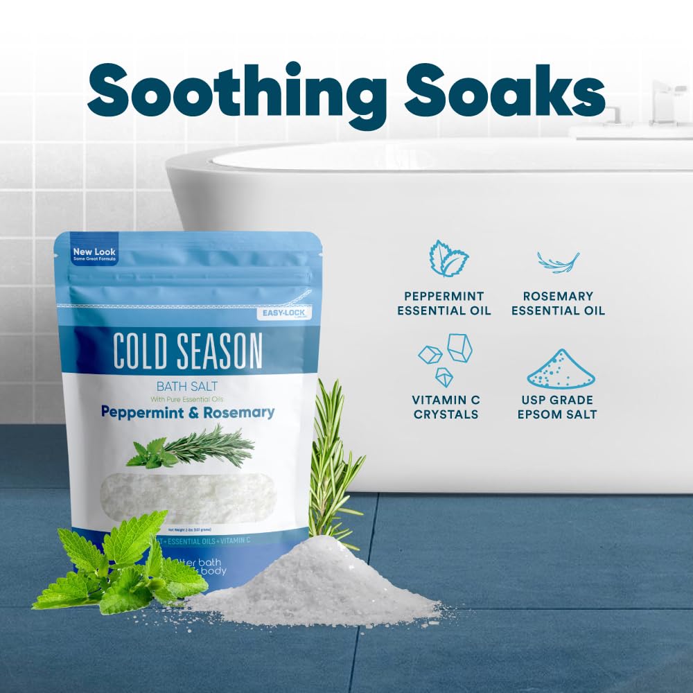 Better Bath Better Body Cold Season Bath Salt BPA-free pouch demonstrates safe, convenient storage
