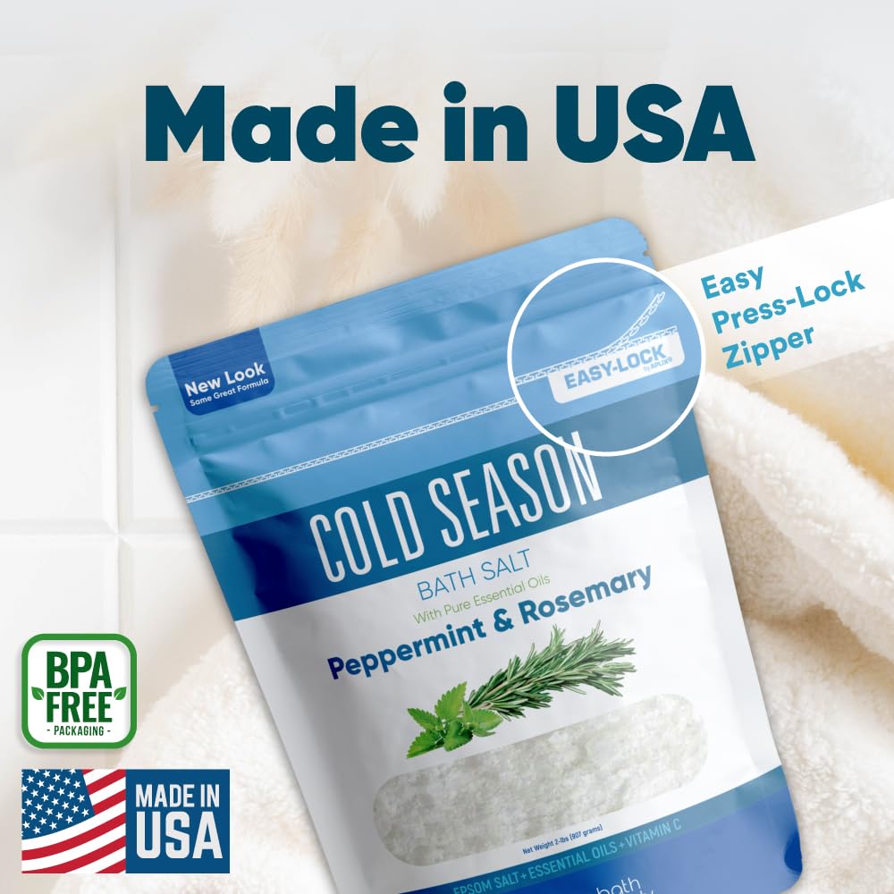 Better Bath Better Body Cold Season Bath Salt USA-made label and quality packaging