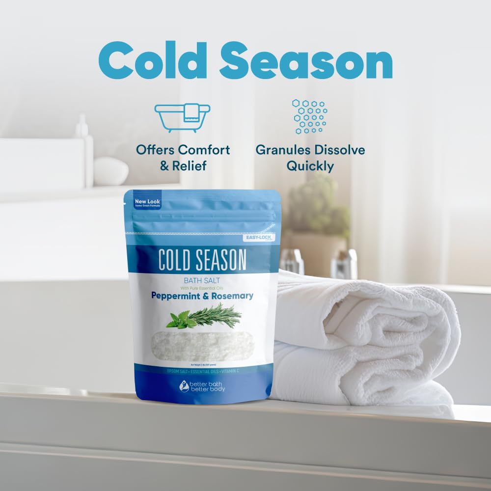 Better Bath Better Body Cold Season Bath Salt vitamin C crystals neutralizing bath-water impurities visually