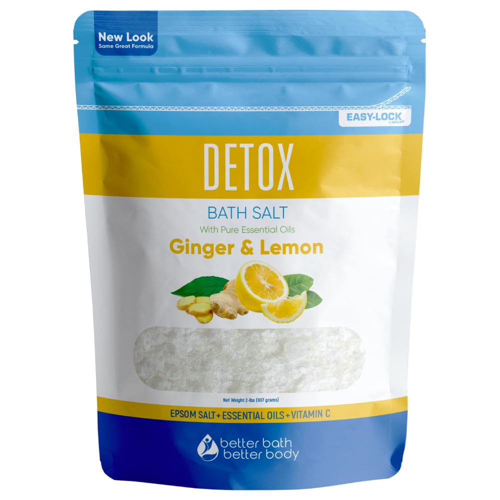 Better Bath Better Body detox bath salt packaging—sturdy, easy storage.