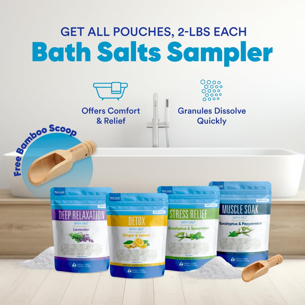 Better Bath Better Body detox soak dissolving for refreshing bath moment.