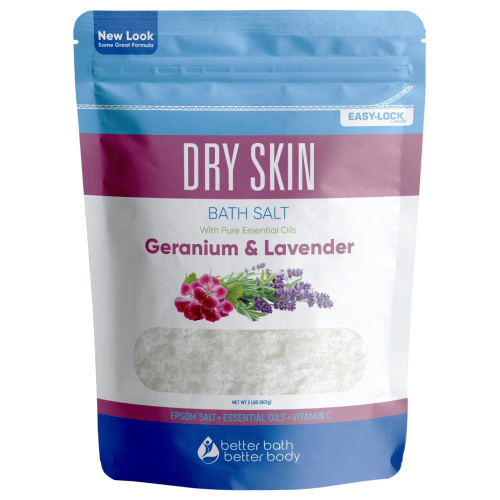 Better Bath Better Body dry skin bath salt pouch for soothing, skin-softening soaks.