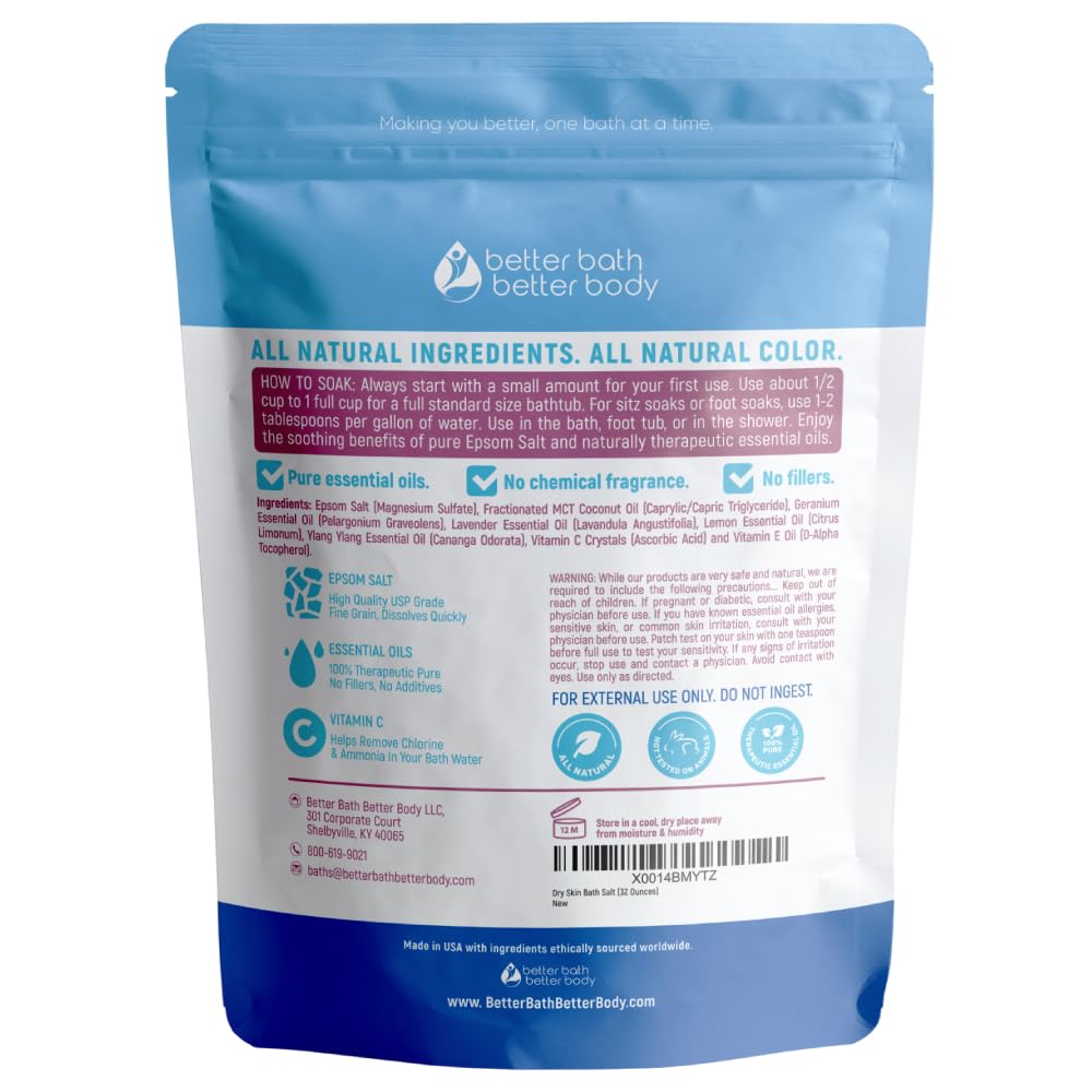 Better Bath Better Body Epsom salt crystals for soothing bath ritual.