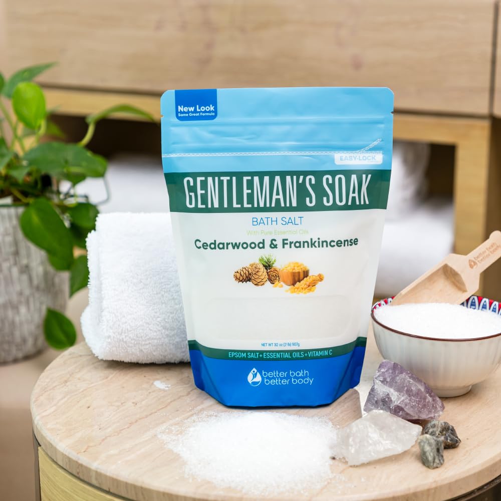 Better Bath Better Body Gentleman's Bath Salt Vitamin C crystals help cleanse bathwater for soothing comfort.