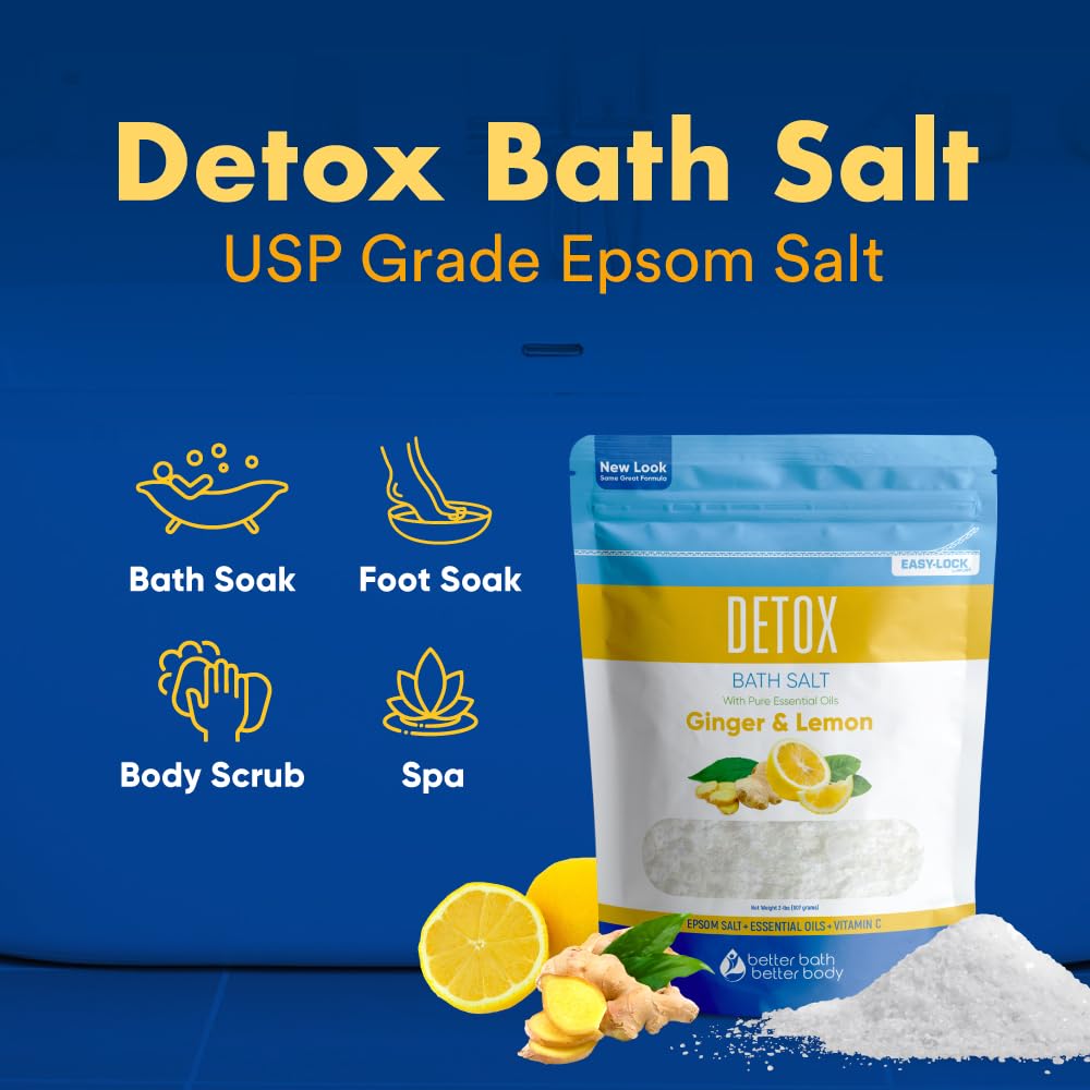 Better Bath Better Body ginger-lemon essential oils enrich soak with refreshing aroma.
