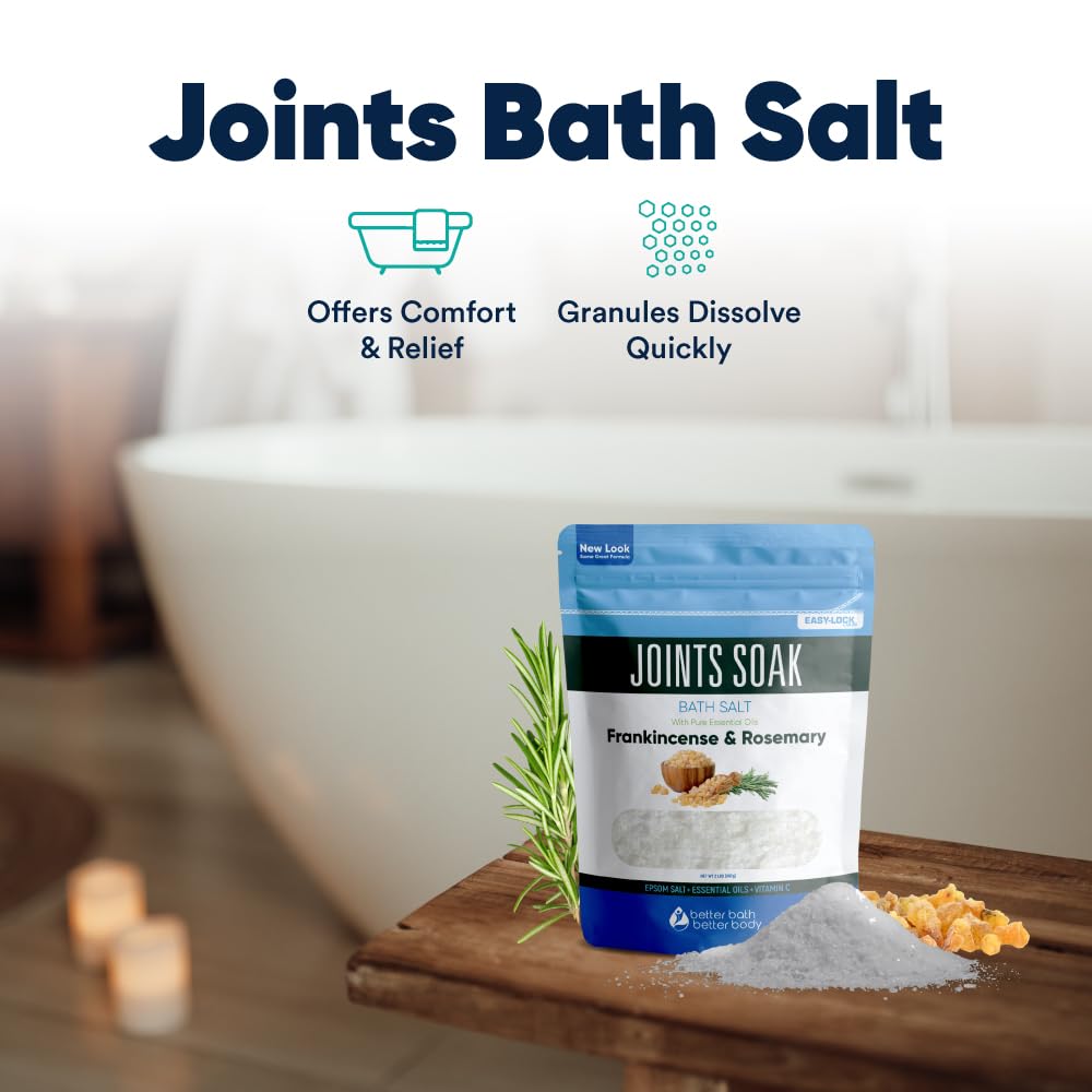 Better Bath Better Body Joints Soak vitamin C crystals for cleaner bathwater feel.