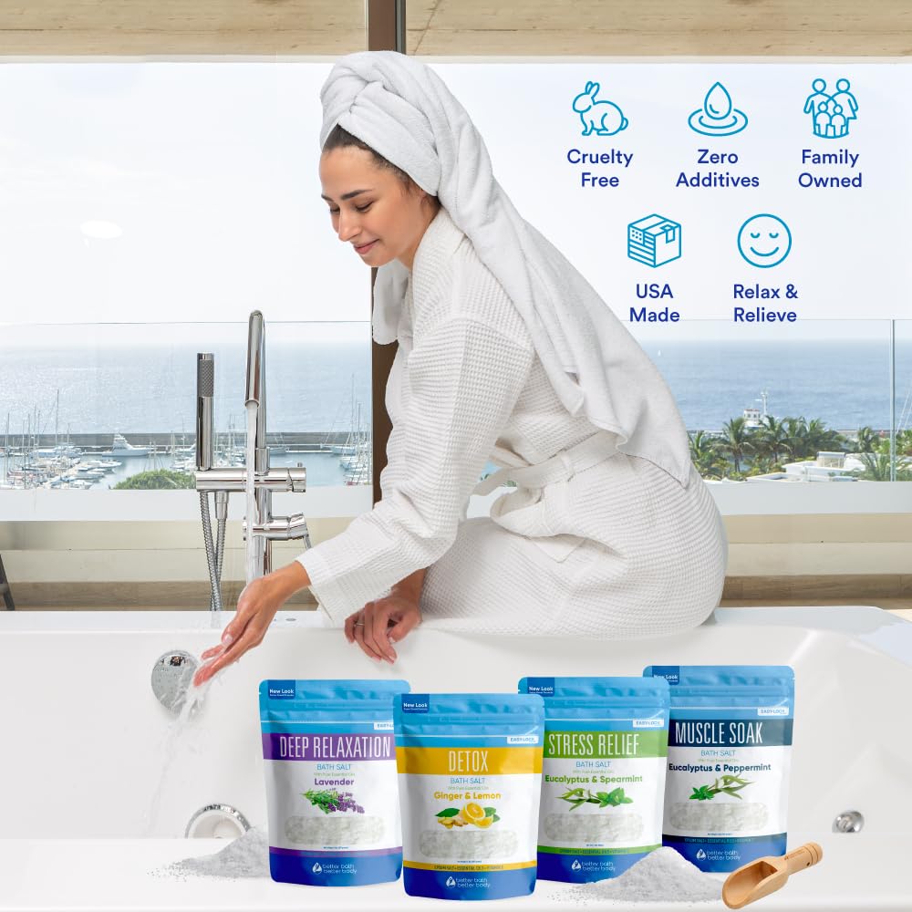 Better Bath Better Body relaxation blend in use for soothing soak.