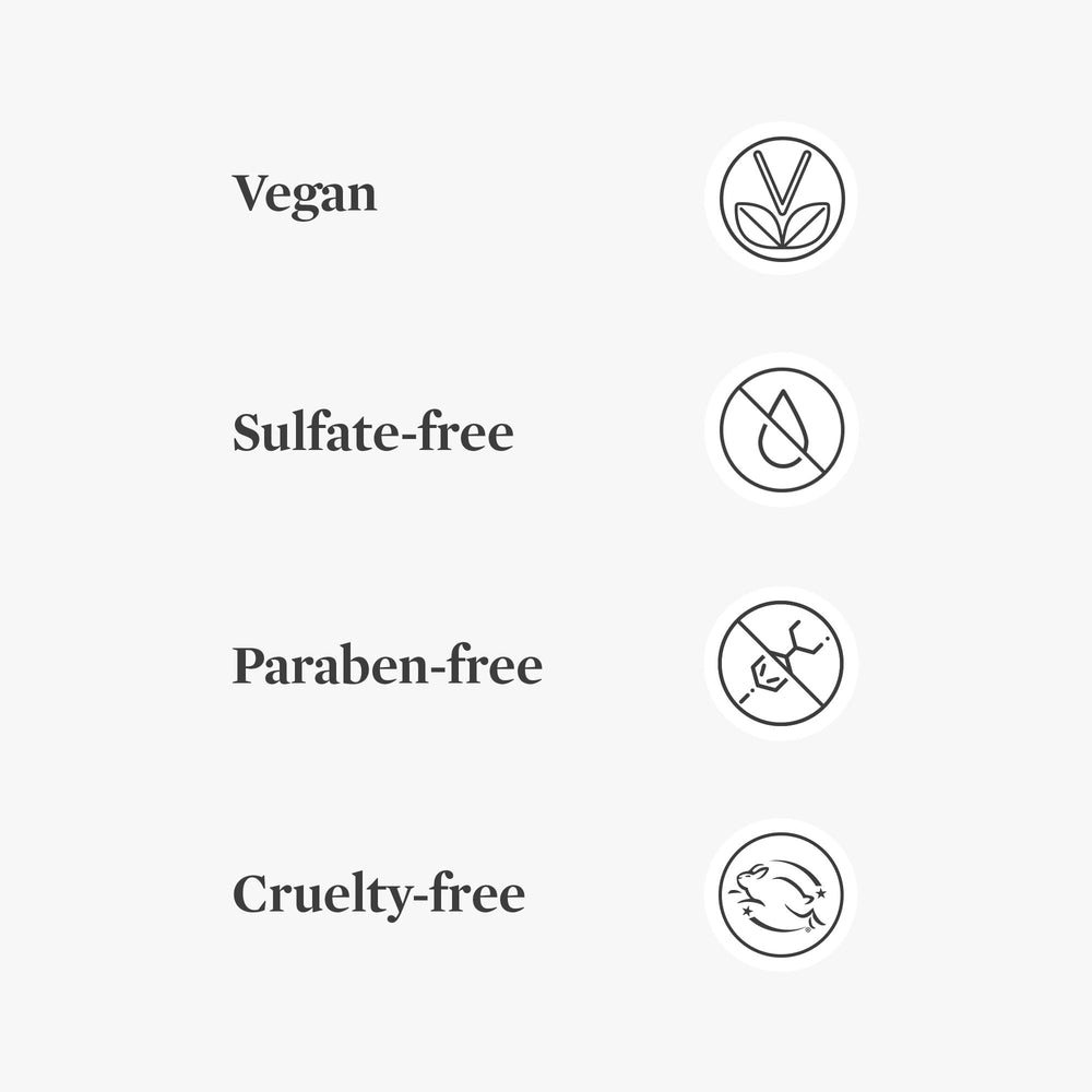 Better Not Younger Clean formula image signaling cruelty-free and sulfate/paraben-free benefits
