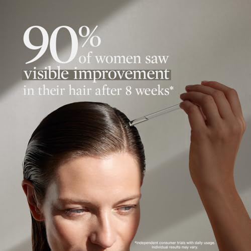 Better Not Younger hair serum application on scalp showing easy massaging use for healthy density.