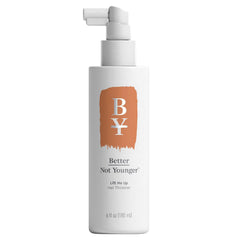 Better Not Younger Lift Me Up spray front bottle showing root lift and light feel