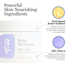 Better Not Younger Silver Lining application-hands demonstrates even distribution through mid-lengths and ends.