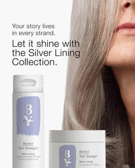 Better Not Younger Silver Lining jar closeup highlights rich butter texture for deep hydration.