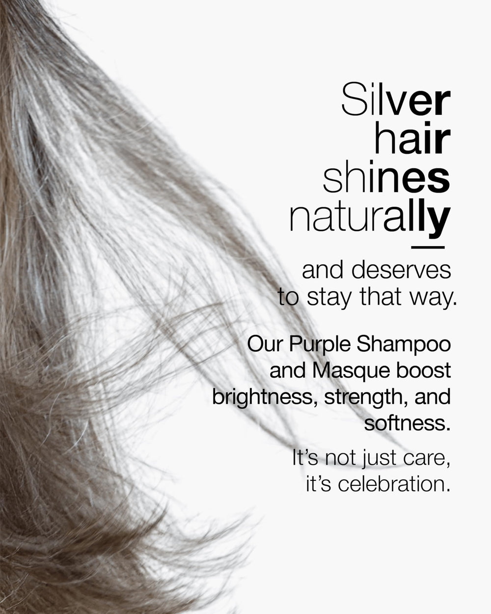 Better Not Younger Silver Lining bottle-pour captures universal use-in-shower moment.