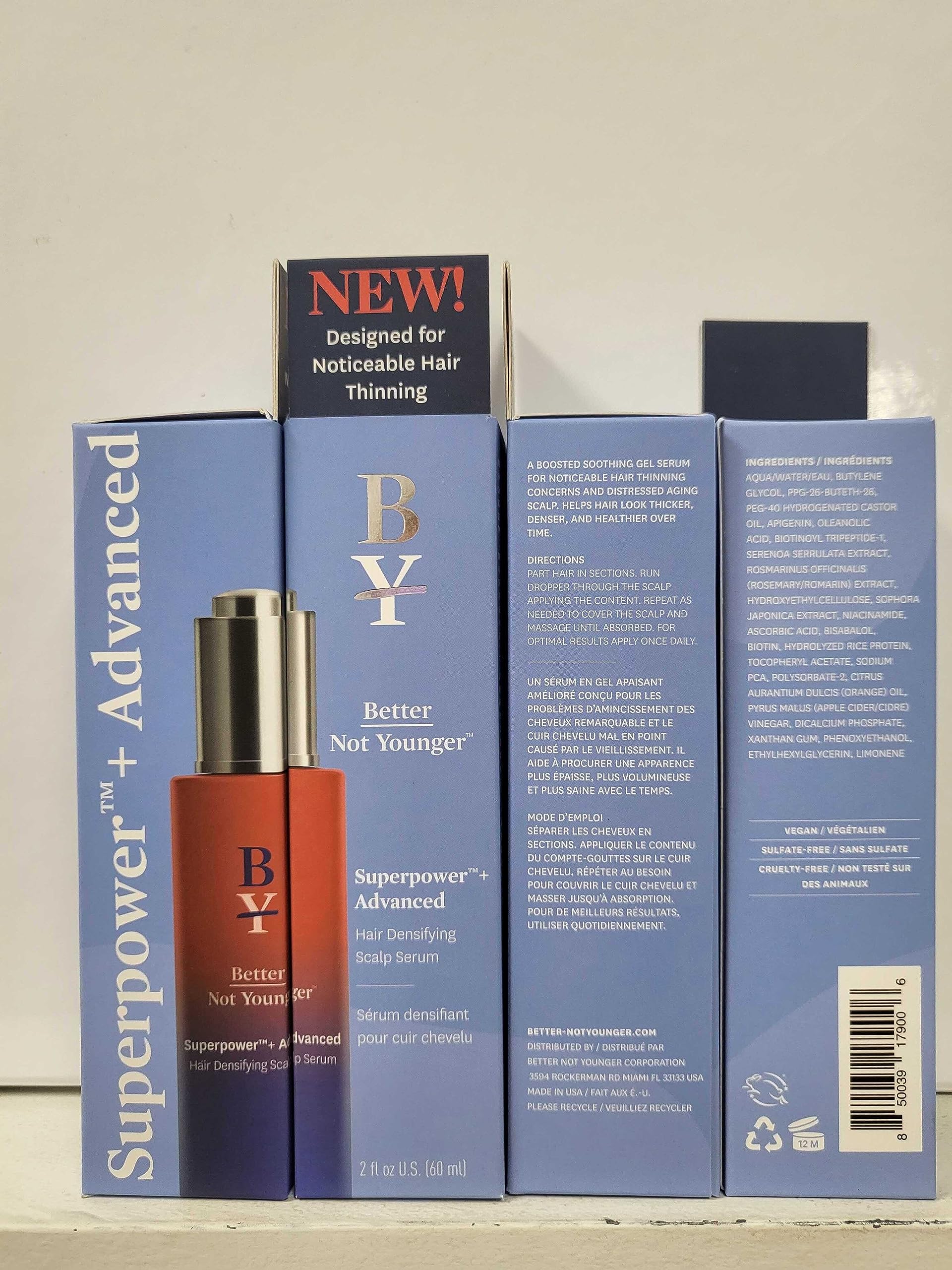 Better Not Younger Superpower+ Serum vegan cruelty-free packaging conveys ethical, color-safe care